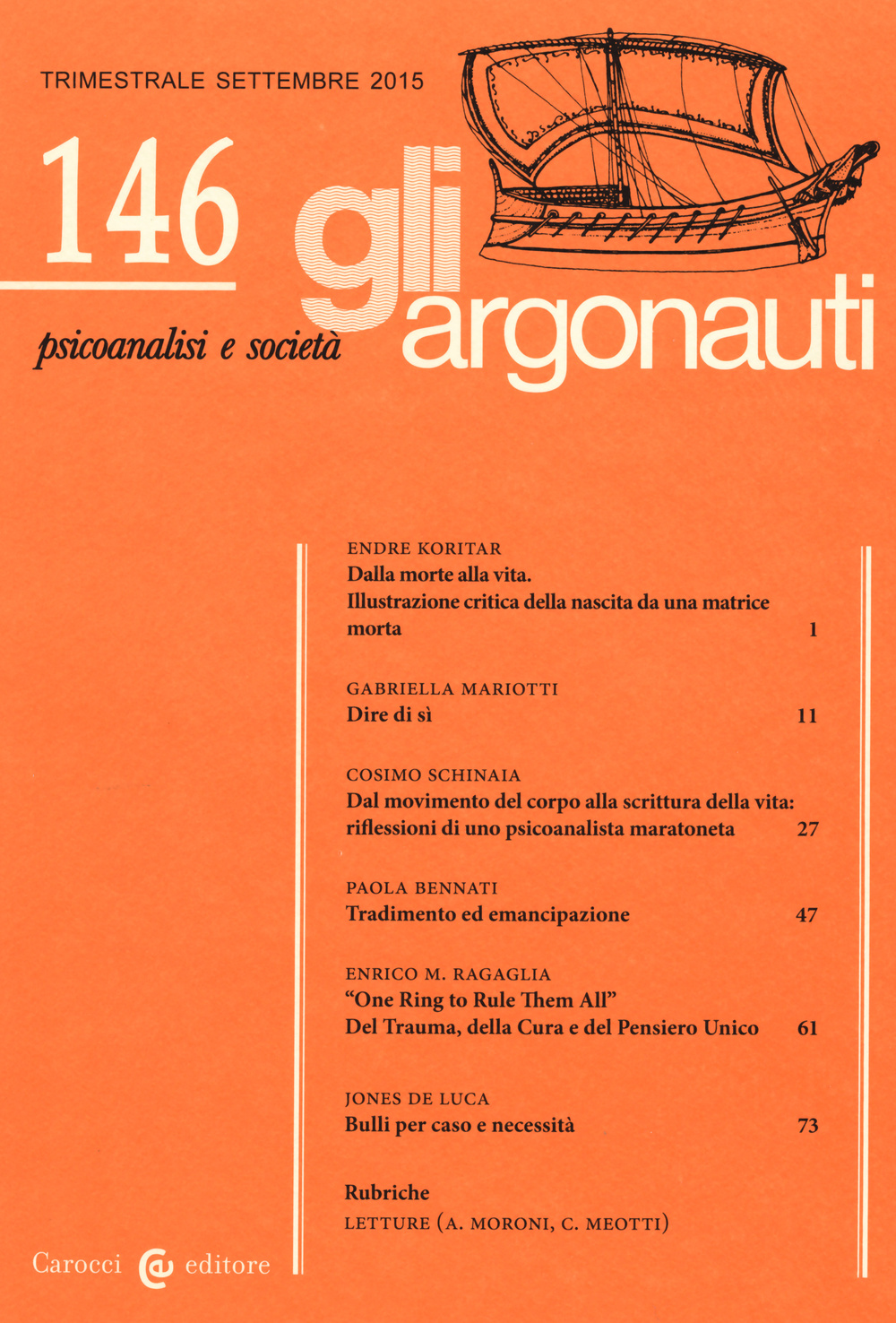 Gli argonauti (2015). Vol. 146