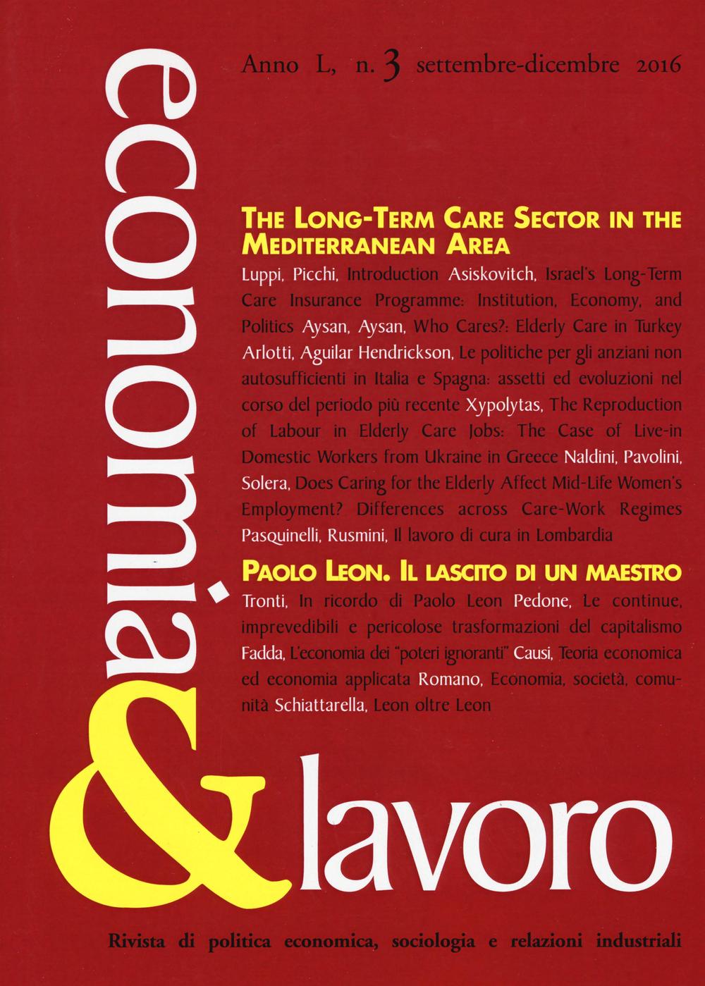 Economia & lavoro (2016). Vol. 3