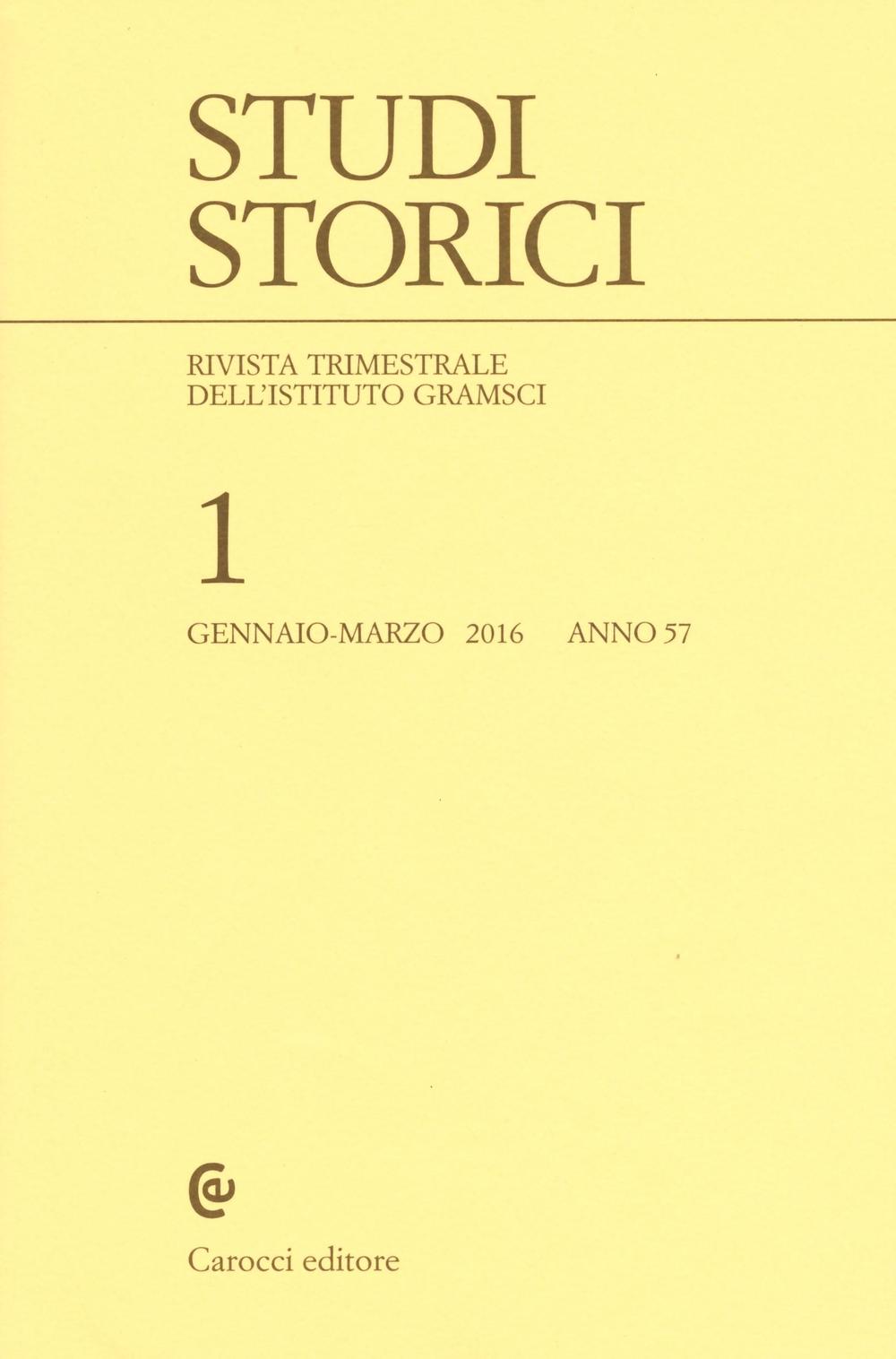 Studi storici (2016). Vol. 1