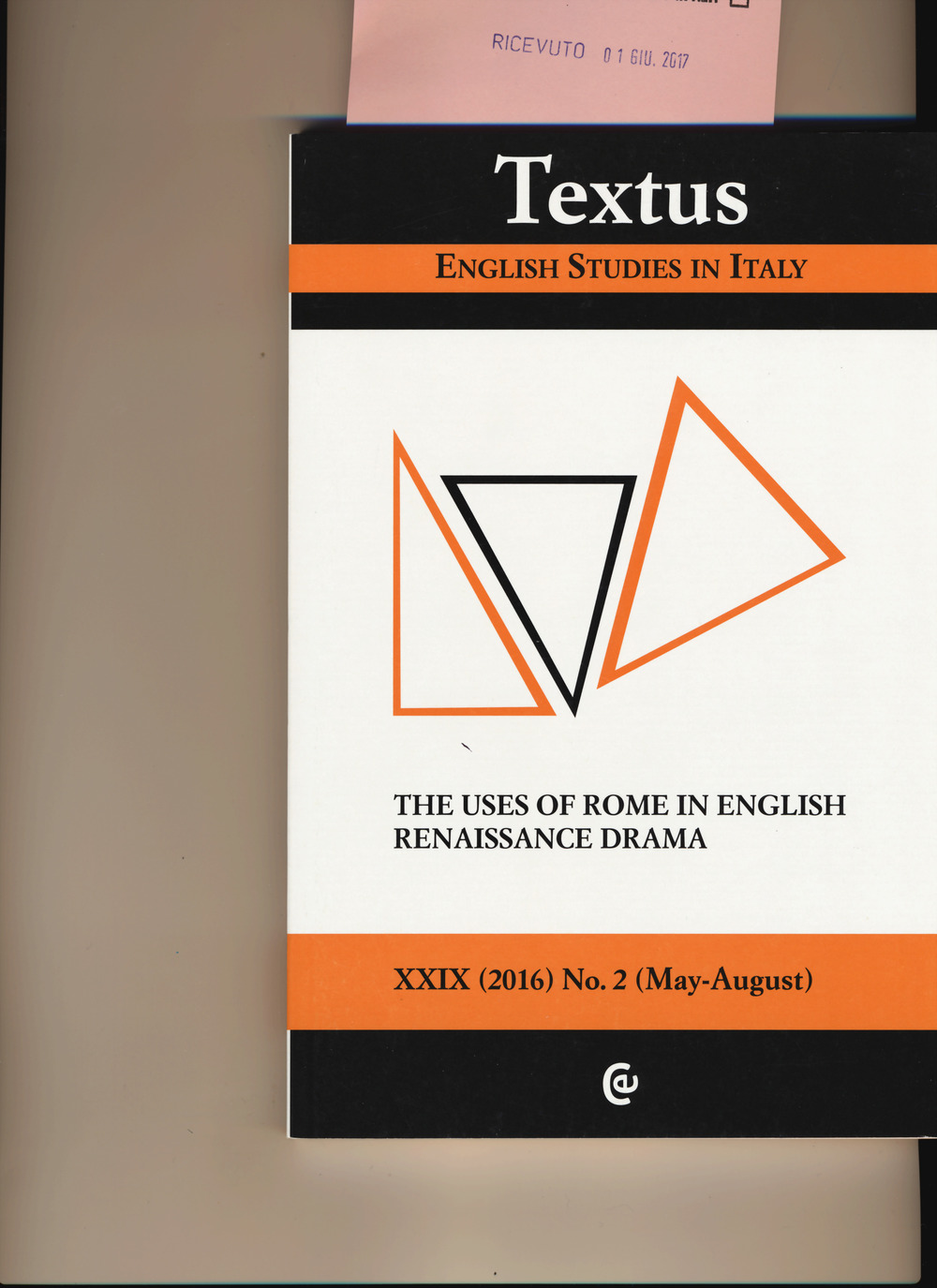 Textus. English studies in Italy (2016). Vol. 2