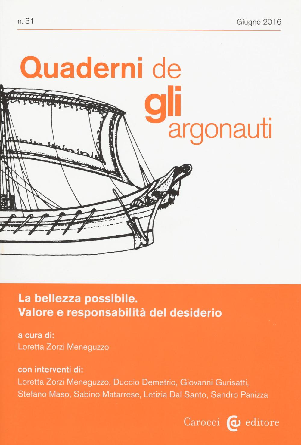 Quaderni de «Gli argonauti» (2016). Vol. 31