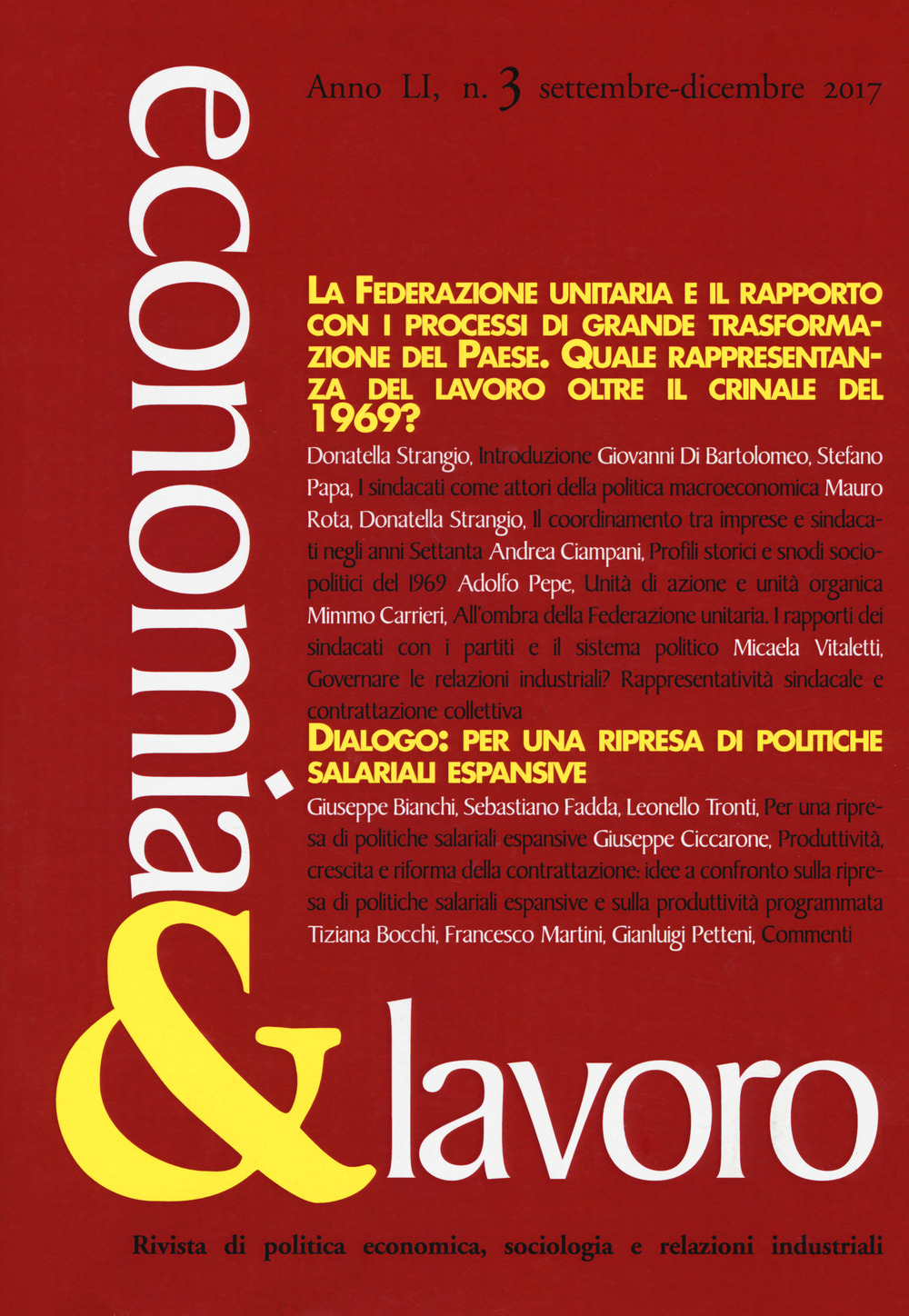 Economia & lavoro (2017). Vol. 3