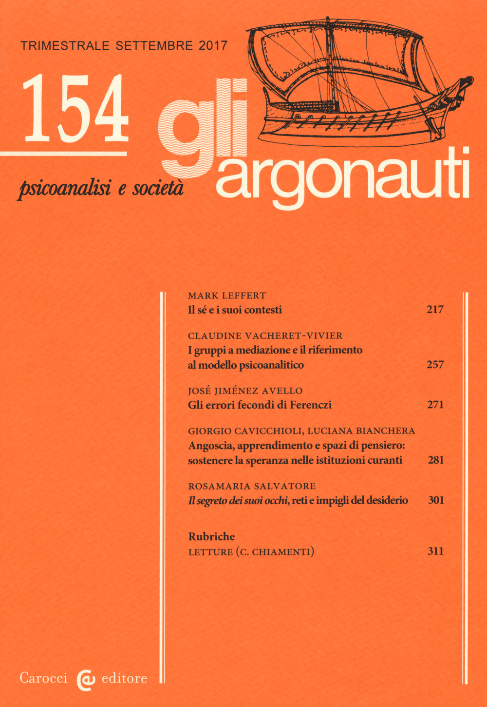 Gli argonauti (2017). Vol. 154