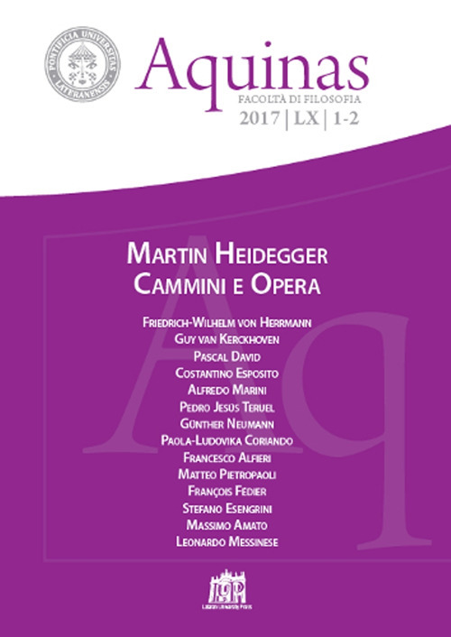 Aquinas. Rivista internazionale di filosofia (2017). Vol. 1-2: Heidegger