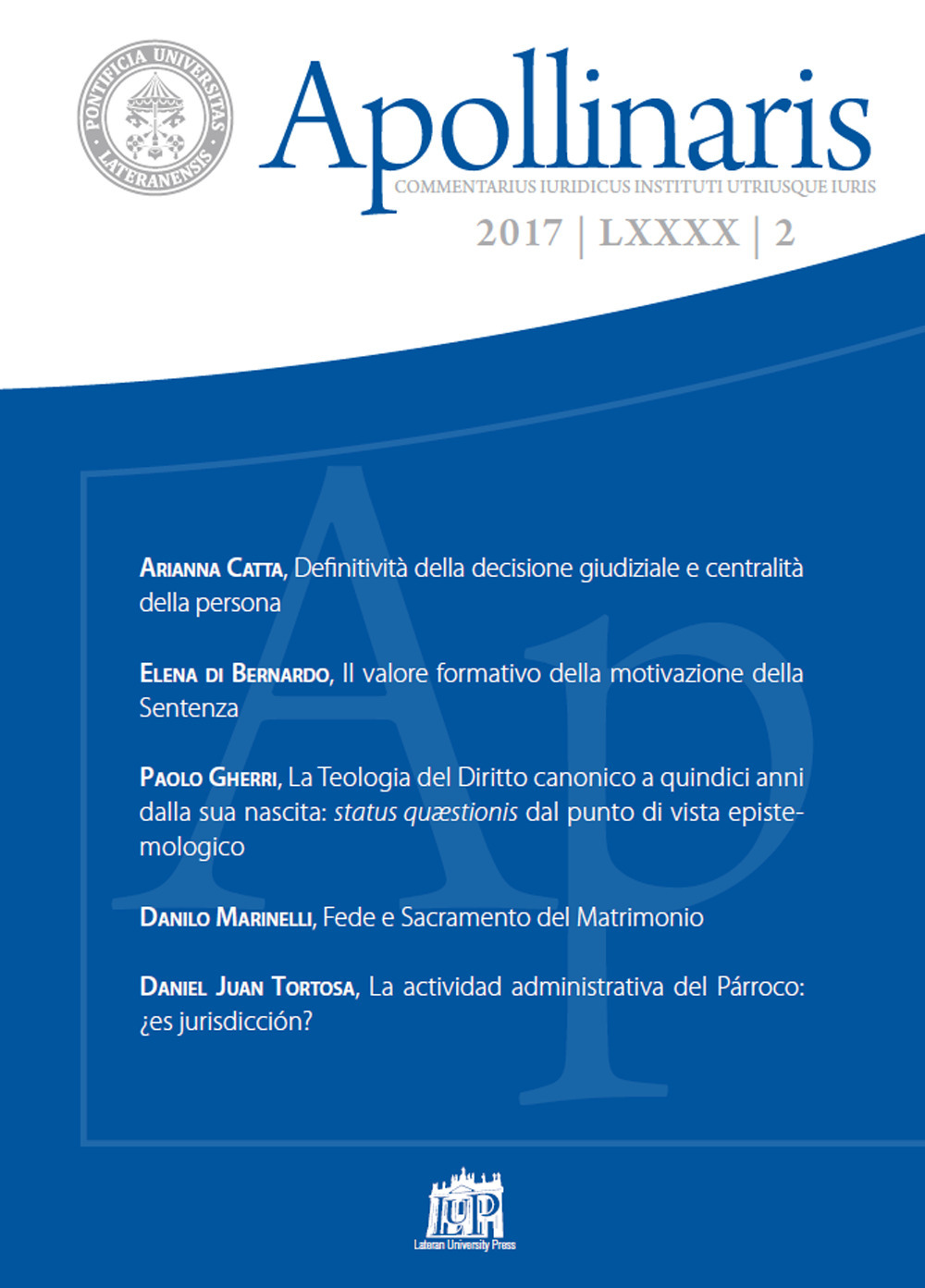 Apollinaris (2017). Vol. 2