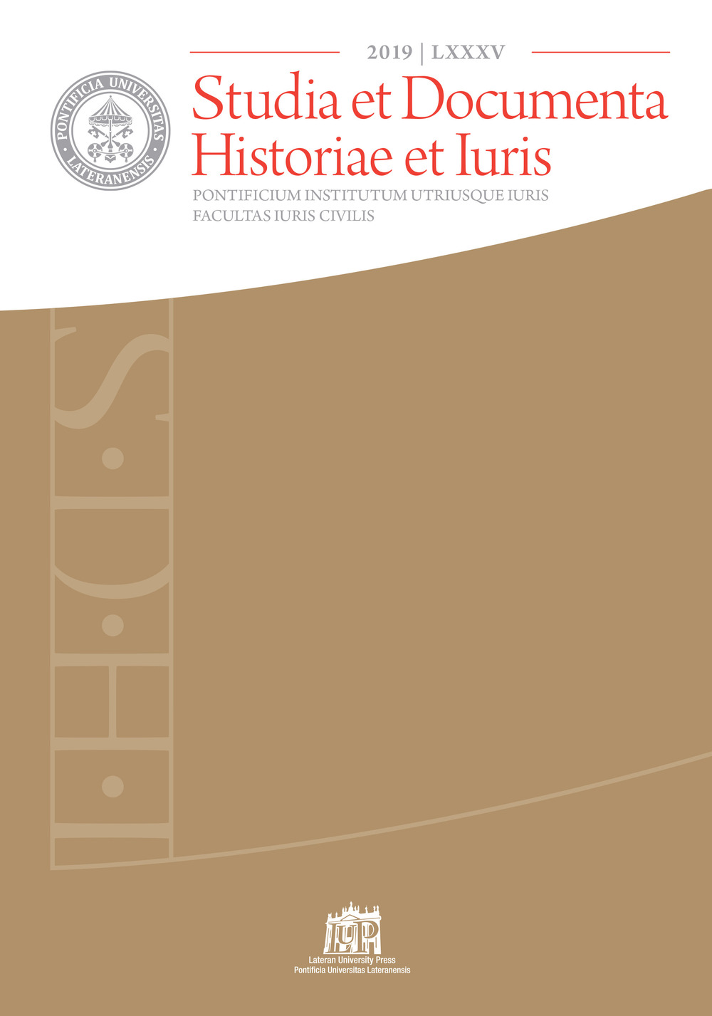 Studia et documenta historiae et iuris (2019). Vol. 85