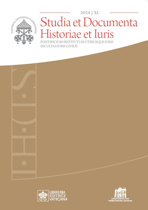 Studia et documenta historiae et iuris (2024). Vol. 90