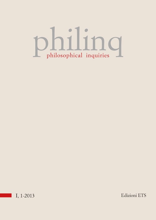 Philinq. Philosophical inquiries (2013). Vol. 1