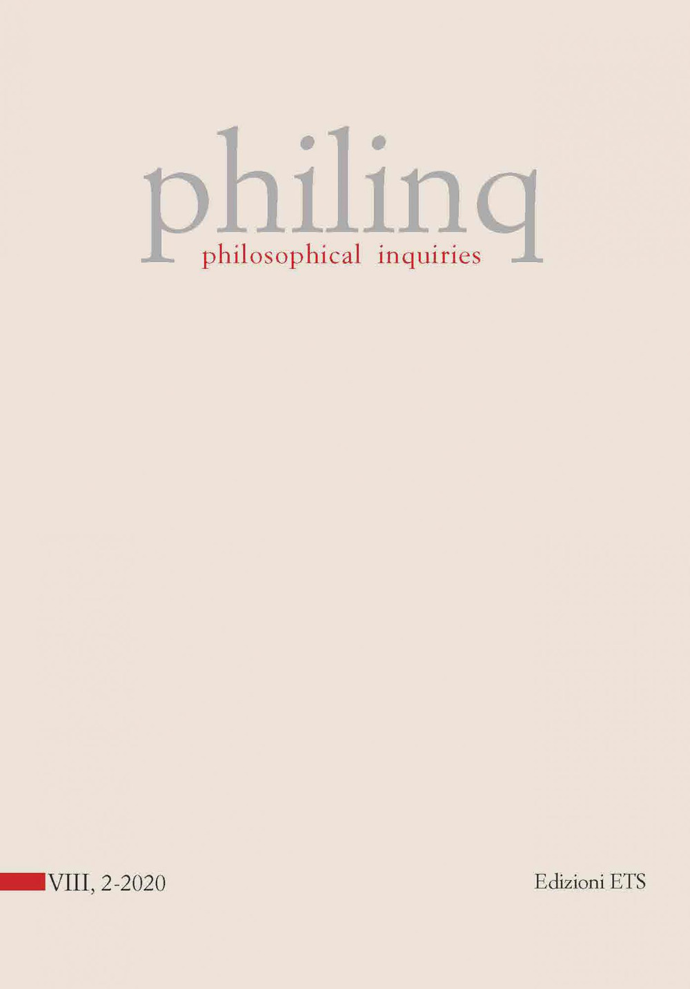 Philinq. Philosophical inquiries (2020). Vol. 2