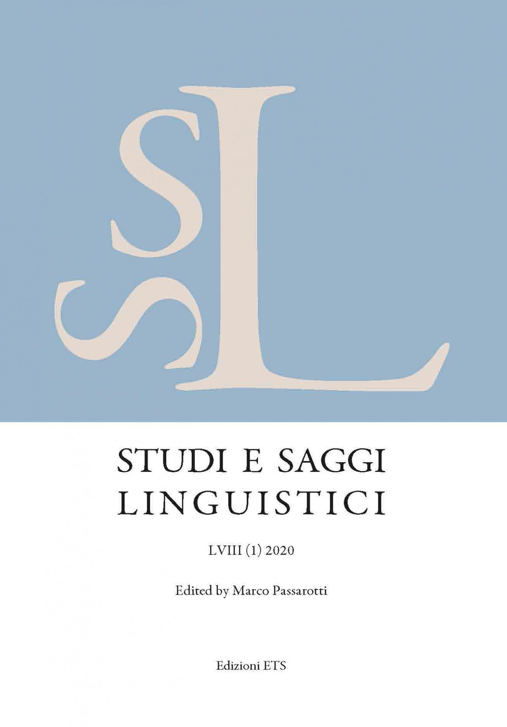 Studi e saggi linguistici (2020). Vol. 1