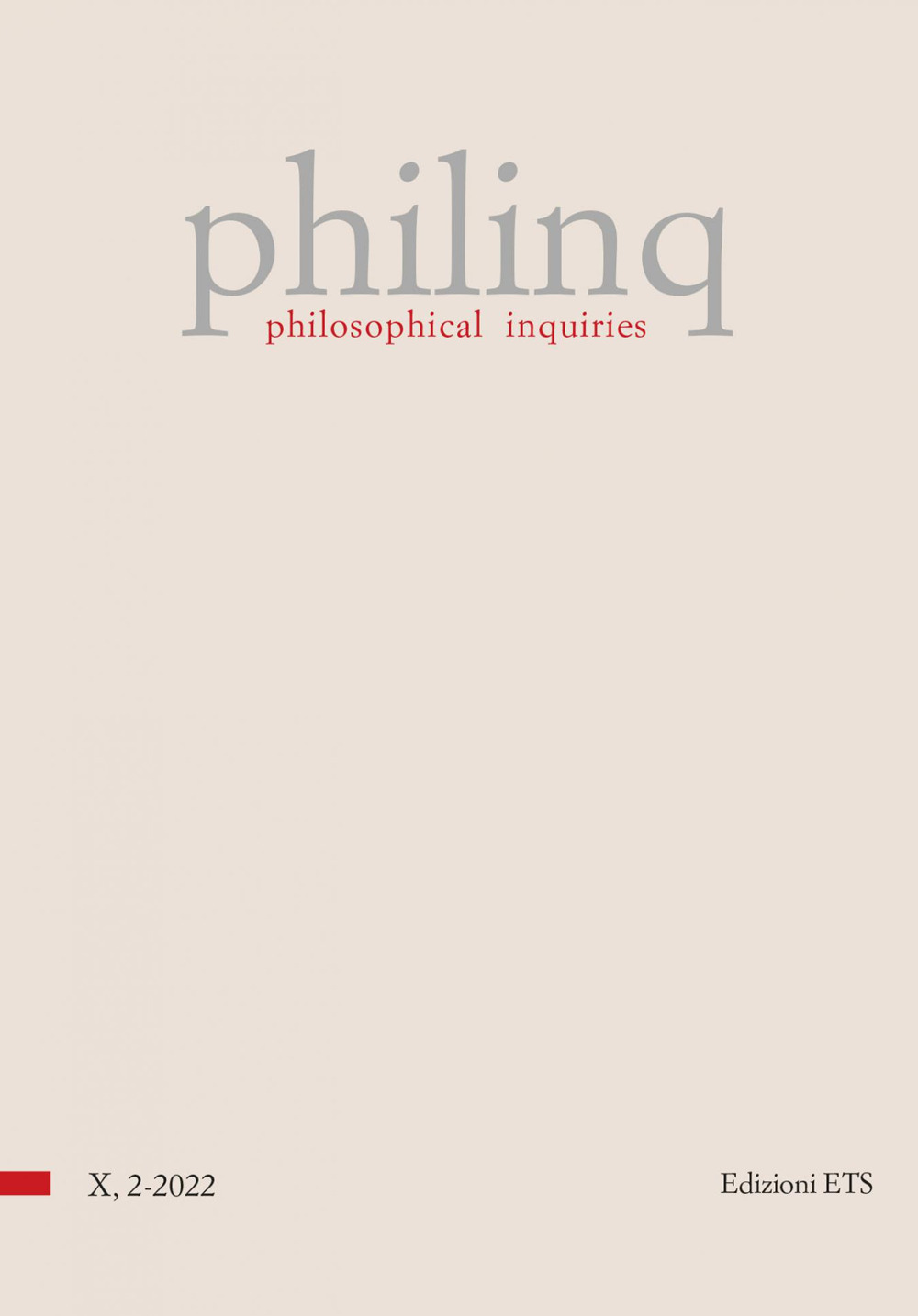 Philinq. Philosophical inquiries (2022). Vol. 2