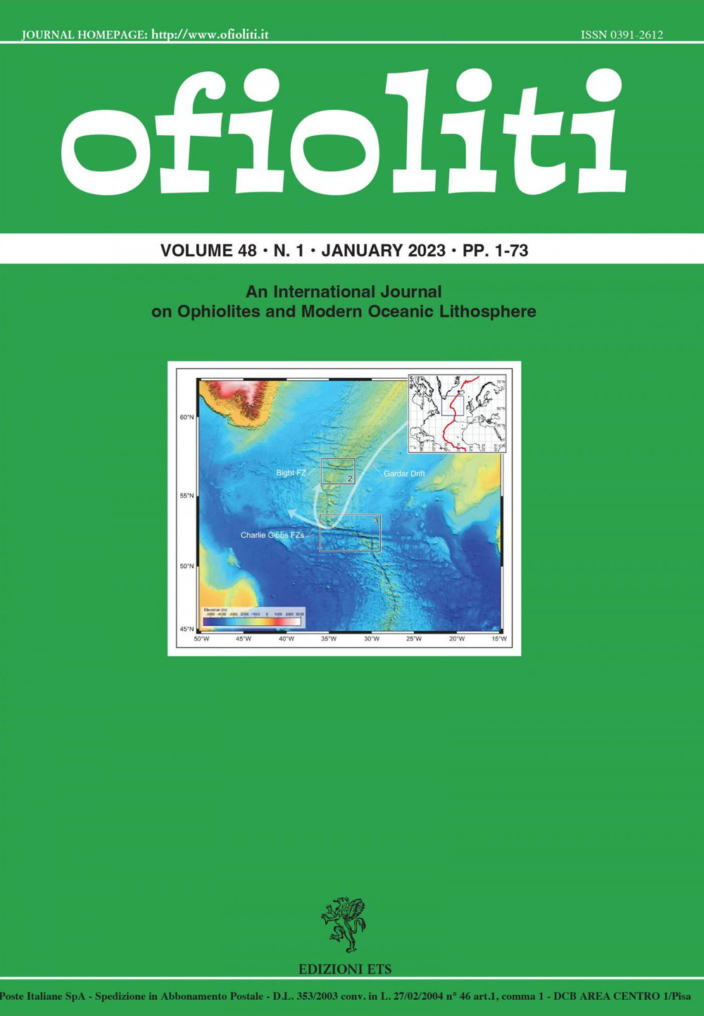 Ofioliti. An international journal on ophiolites and modern oceanic lithosphere (2023). Vol. 48/1