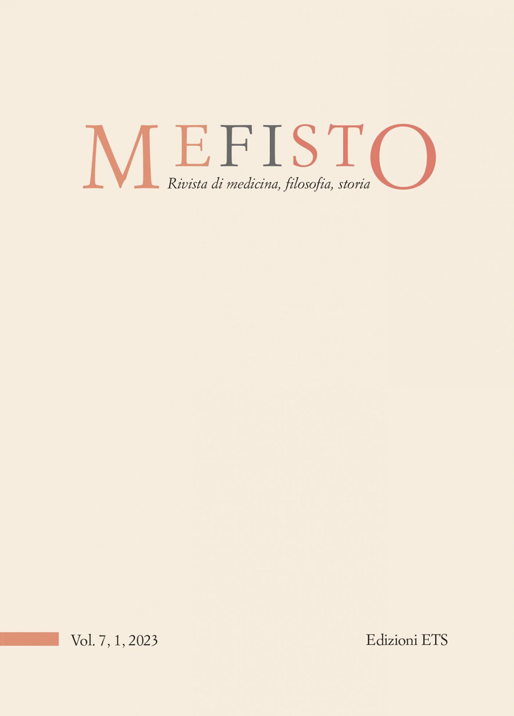 Mefisto. Rivista di medicina, filosofia, storia (2023). Vol. 1