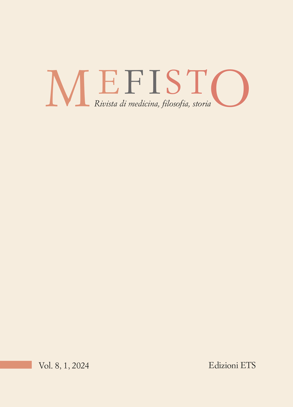 Mefisto. Rivista di medicina, filosofia, storia (2024). Vol. 8/1