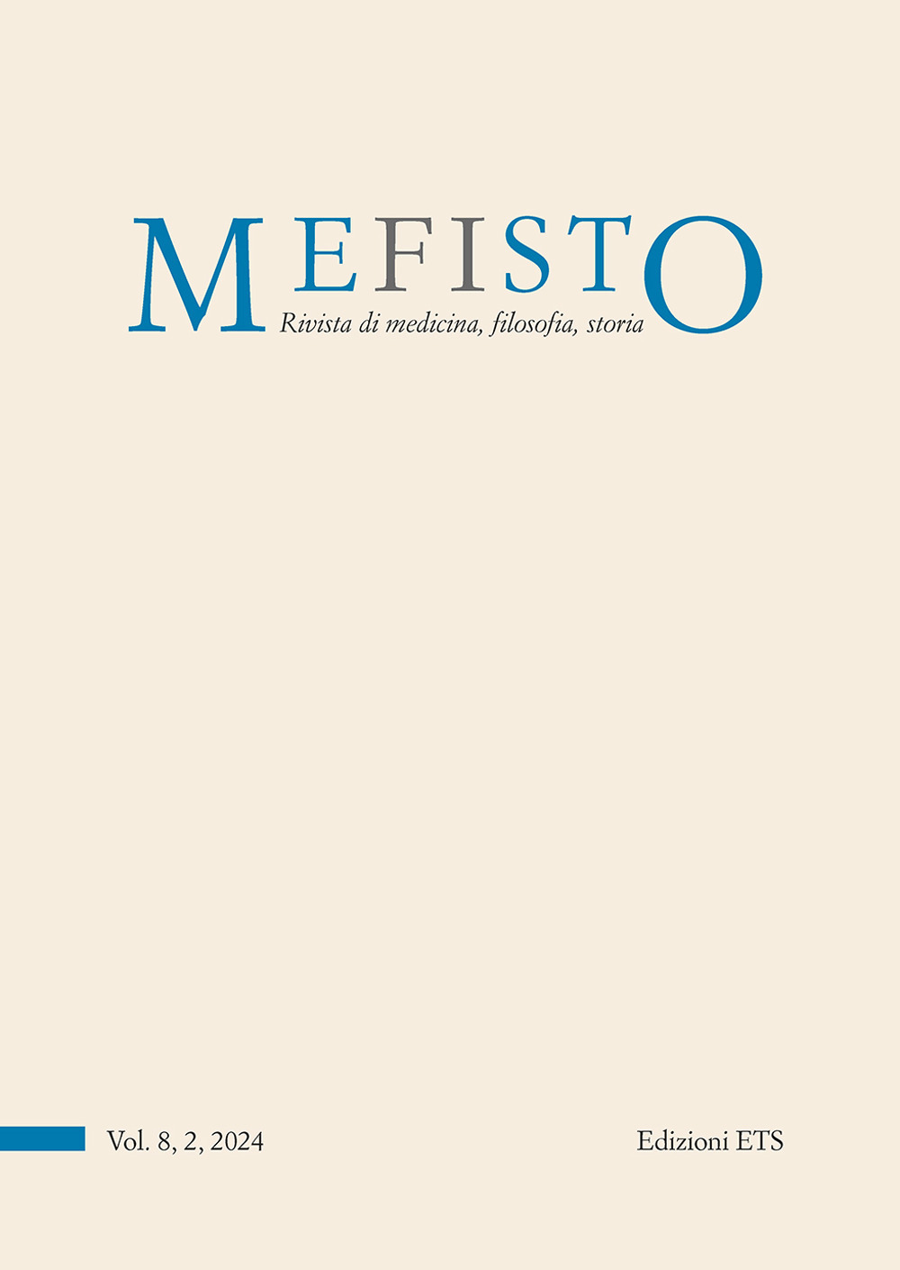Mefisto. Rivista di medicina, filosofia, storia (2024). Vol. 8/2