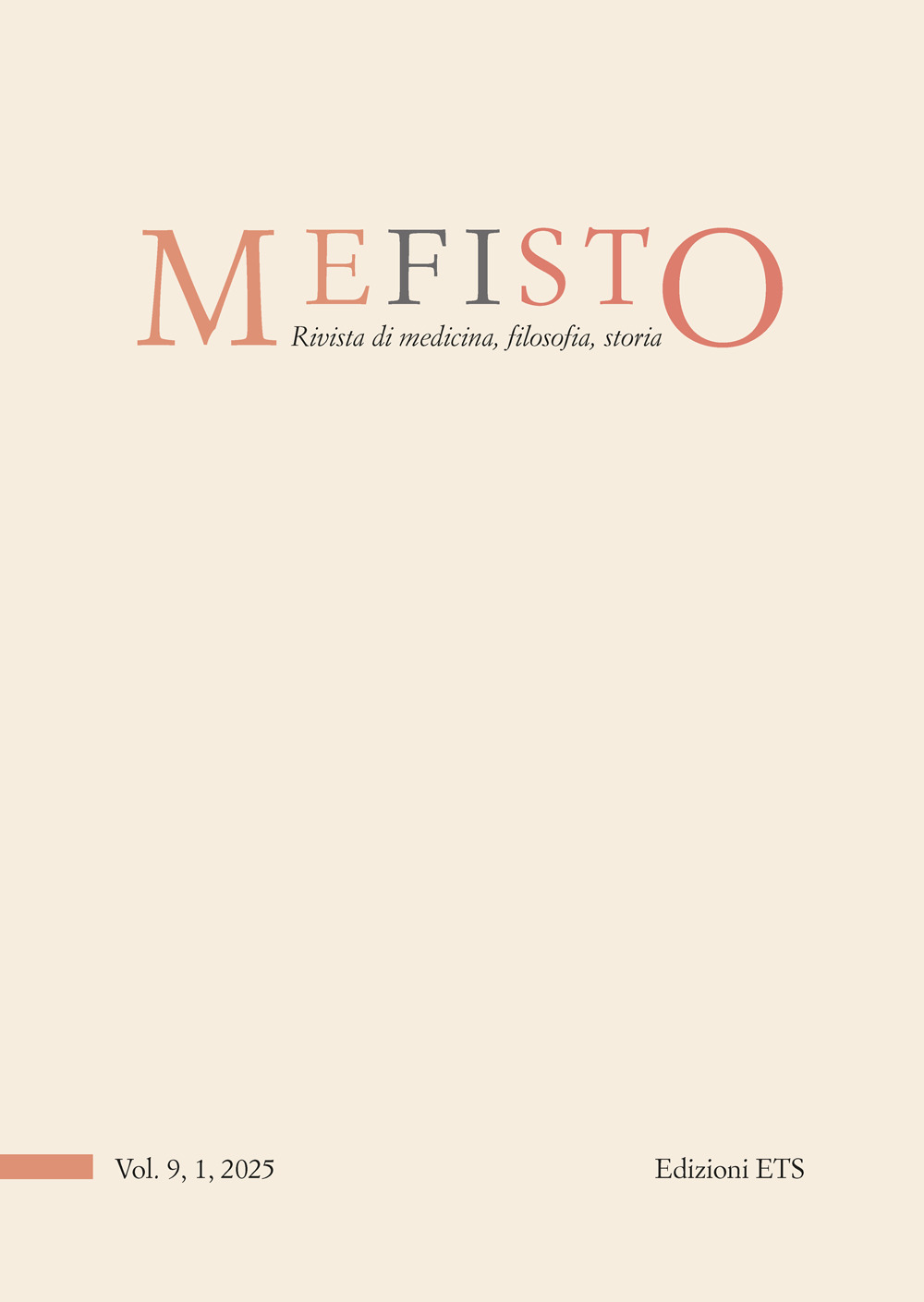 Mefisto. Rivista di medicina, filosofia, storia (2025). Vol. 9