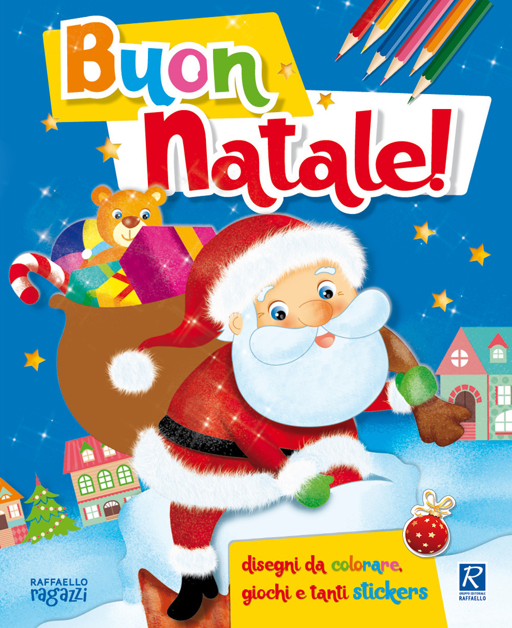 Buon Natale! Coloro con gli stickers. Con adesivi. Ediz. illustrata