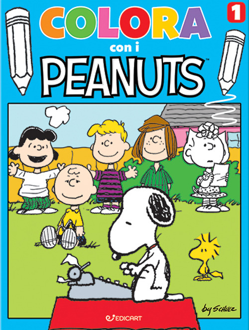 Colora con i Peanuts. Ediz. illustrata. Vol. 1: Blu