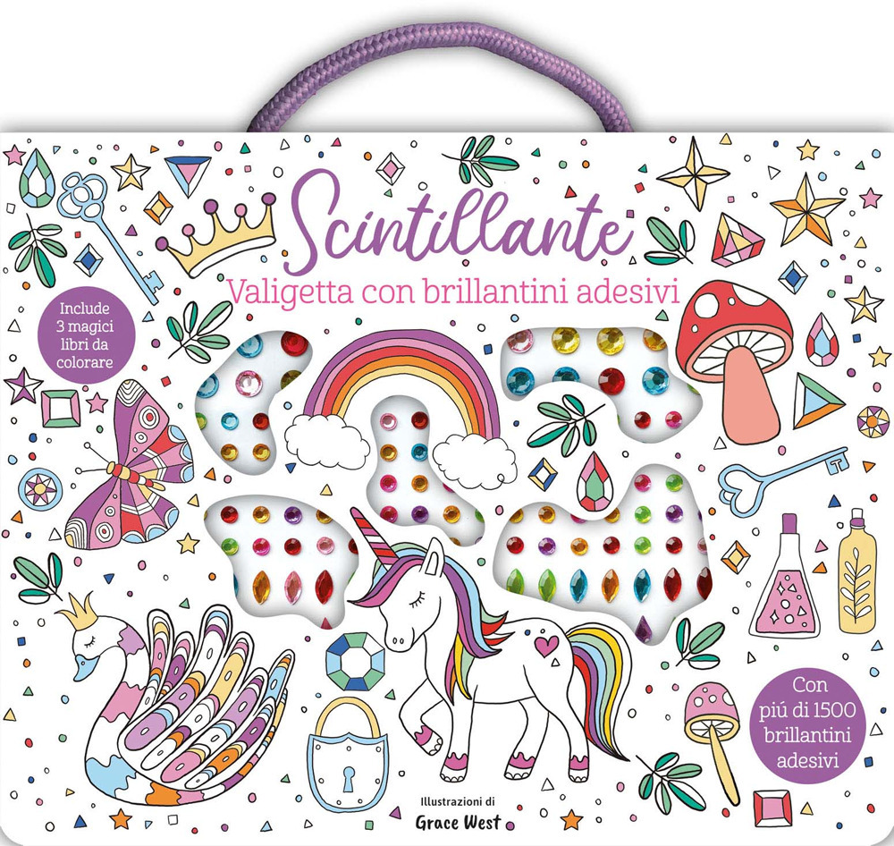 Scintillante. Valigetta. Ediz. illustrata. Con brillantini adesivi
