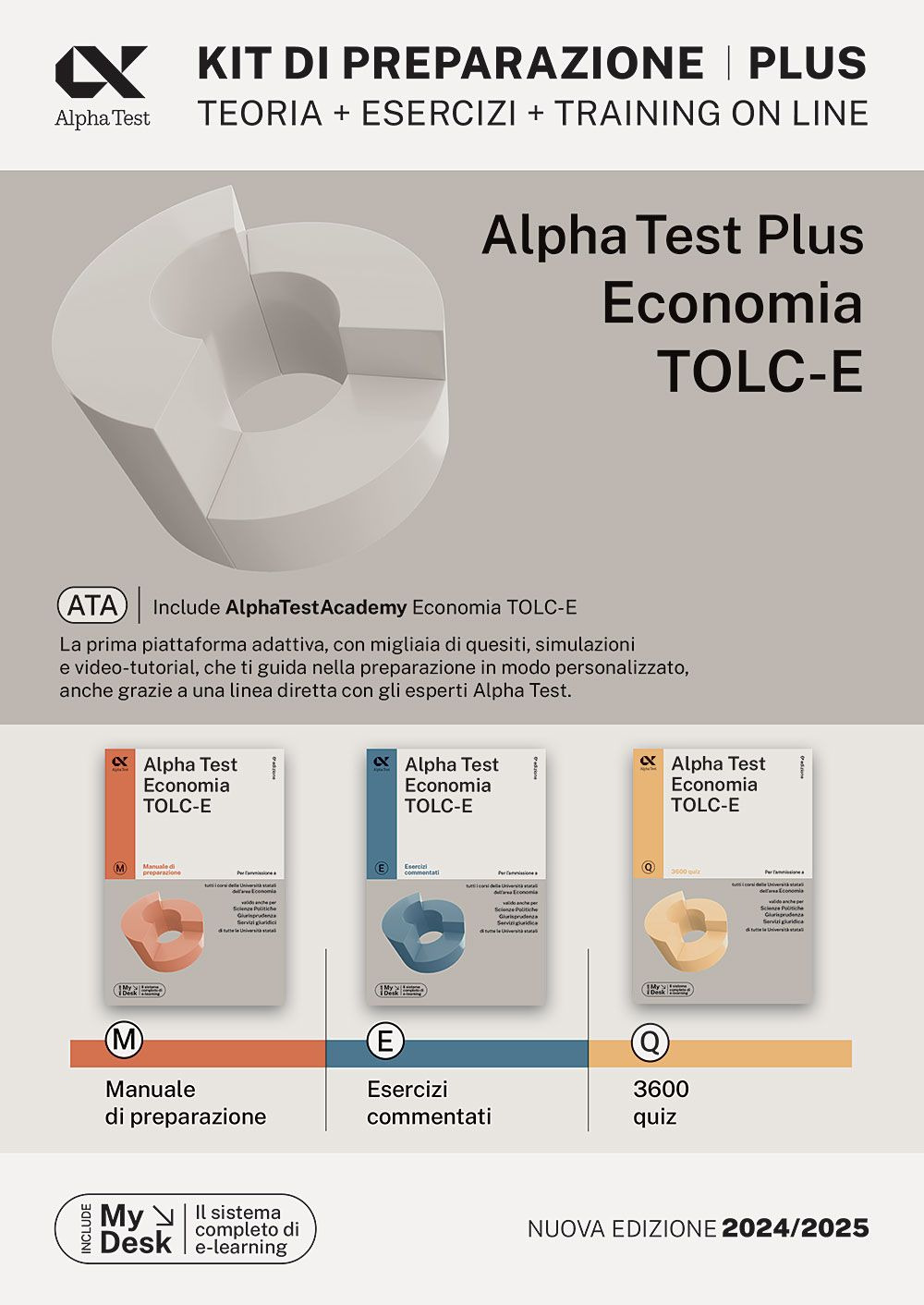 Alpha Test plus. Economia. TOLC-E. Kit di preparazione. Con Contenuto digitale per download e accesso online