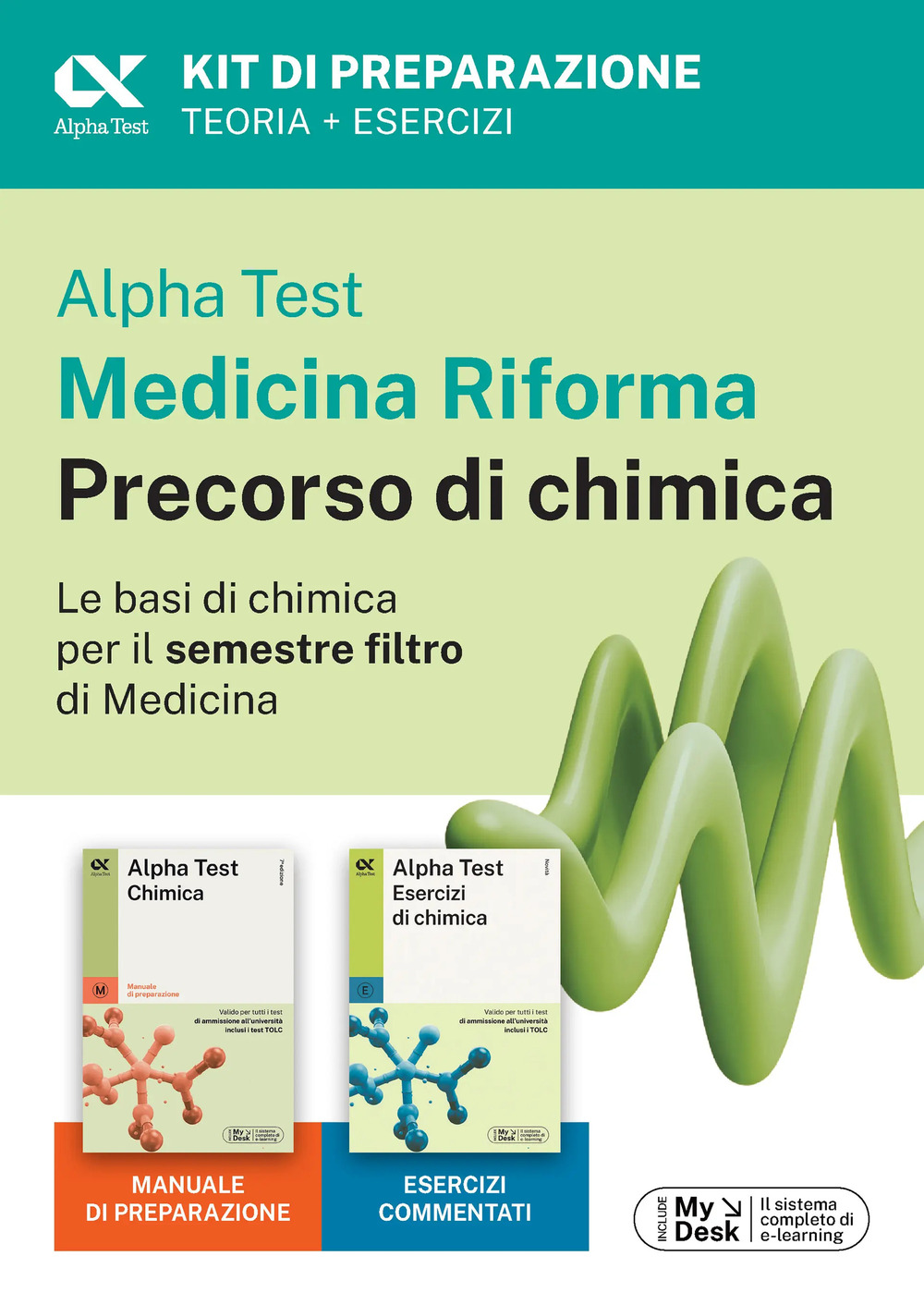 Alpha Test Medicina Riforma Precorso di Chimica. Edizione 2025. Per esami di ammissione universitaria e primo semestre di Medicina. Con piattaforma di e-learning MyDesk. Con Contenuto digitale per accesso online