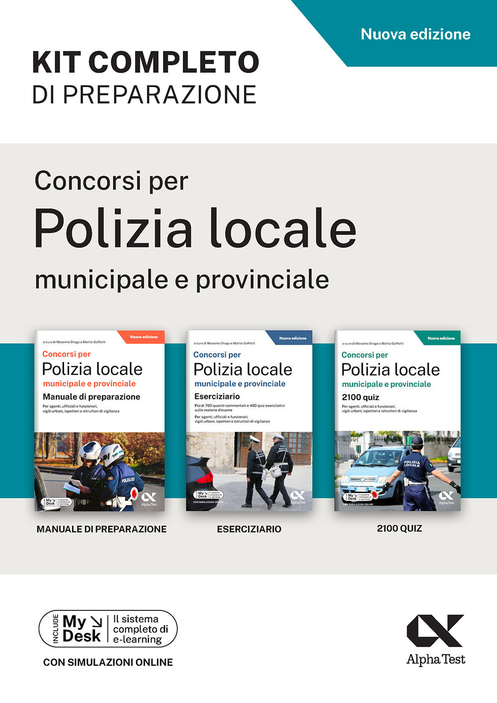 Concorsi per polizia locale - kit di preparazione. Con quiz ufficiali e simulatore online