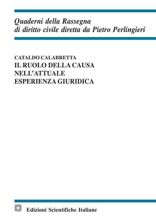 Il ruolo della causa nell'attuale esperienza giuridica