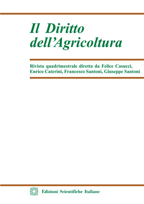 Il diritto dell'agricoltura (2017). Vol. 2-3