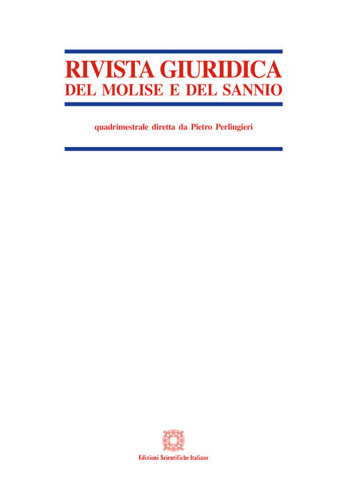 Rivista giuridica del Molise e del Sannio (2018). Vol. 1