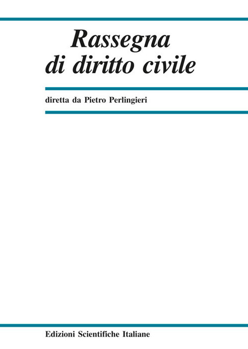 Rassegna di diritto civile (2018). Vol. 1