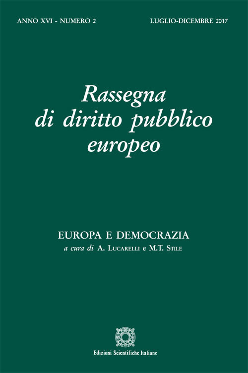 Rassegna di diritto pubblico europeo (2017). Vol. 2: Europa e democrazia