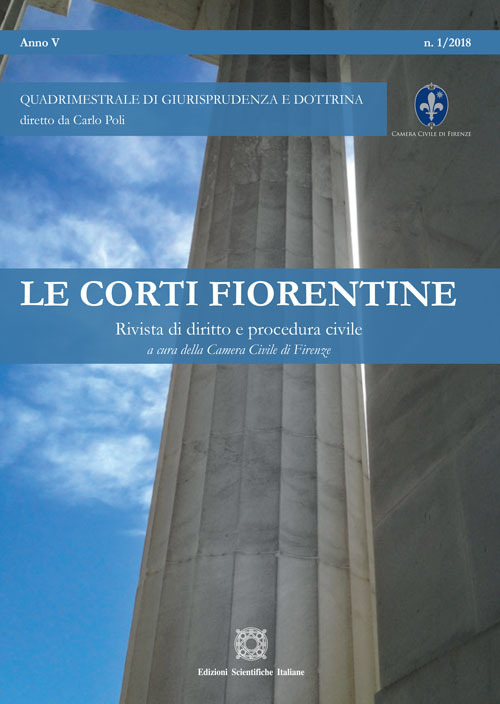 Le corti fiorentine. Rivista di diritto e procedura civile (2018). Vol. 1