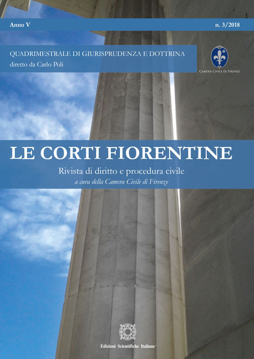 Le corti fiorentine. Rivista di diritto e procedura civile (2018). Vol. 3