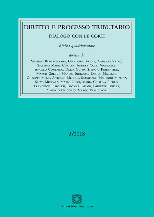 Diritto e processo tributario (2018). Vol. 3