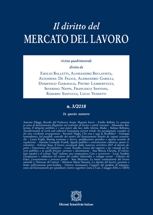 Il diritto del mercato del lavoro (2018). Vol. 3