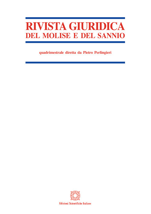 Rivista giuridica del Molise e del Sannio (2019). Vol. 1