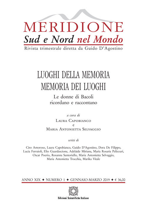 Meridione (2019). Vol. 1: Luoghi della memoria. Memoria dei luoghi. Le donne di Bacoli ricordano e raccontano