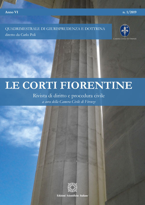 Le corti fiorentine. Rivista di diritto e procedura civile (2019). Vol. 1