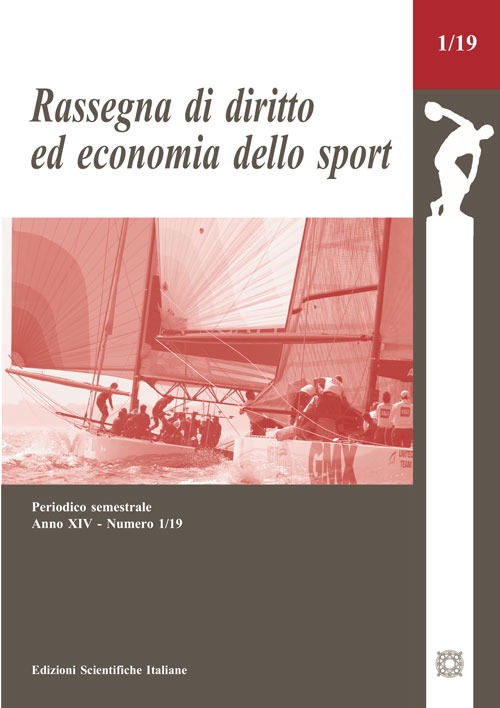 Rassegna di diritto ed economia dello sport (2019). Vol. 1