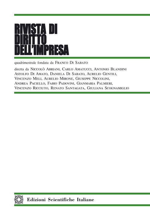 Rivista di diritto dell'impresa (2020). Vol. 1