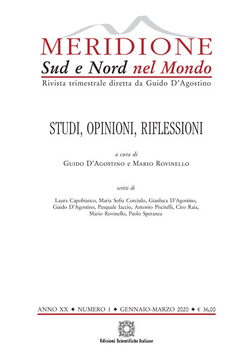 Meridione (2020). Vol. 1: Studi, opinioni, riflessioni. (Gennaio-Marzo)