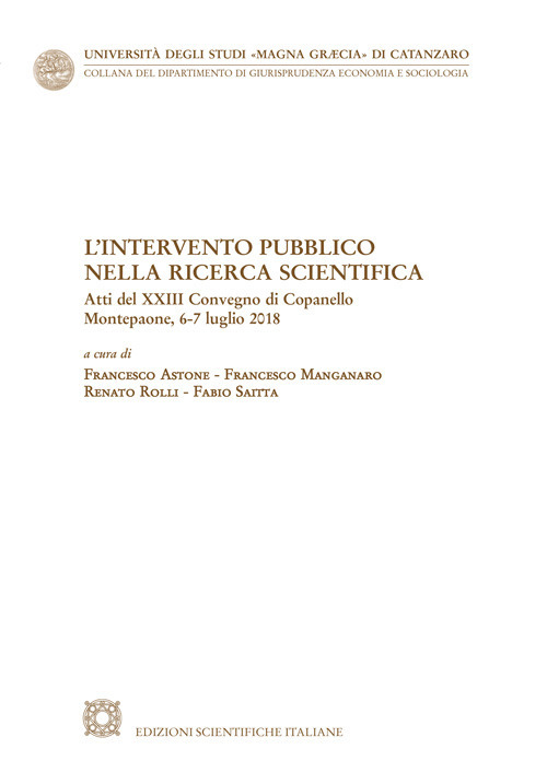 L'intervento pubblico nella ricerca scientifica