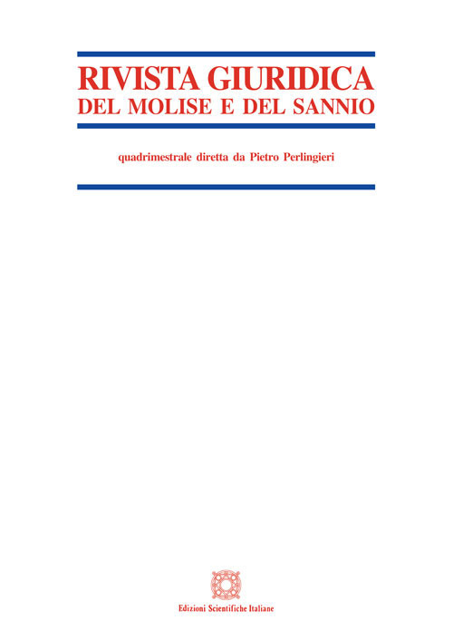 Rivista giuridica del Molise e del Sannio (2020). Vol. 1