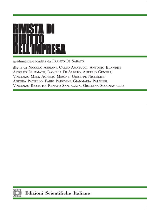 Rivista di diritto dell'impresa (2021). Vol. 1