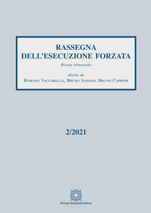 Rassegna dell'esecuzione forzata (2021). Vol. 2