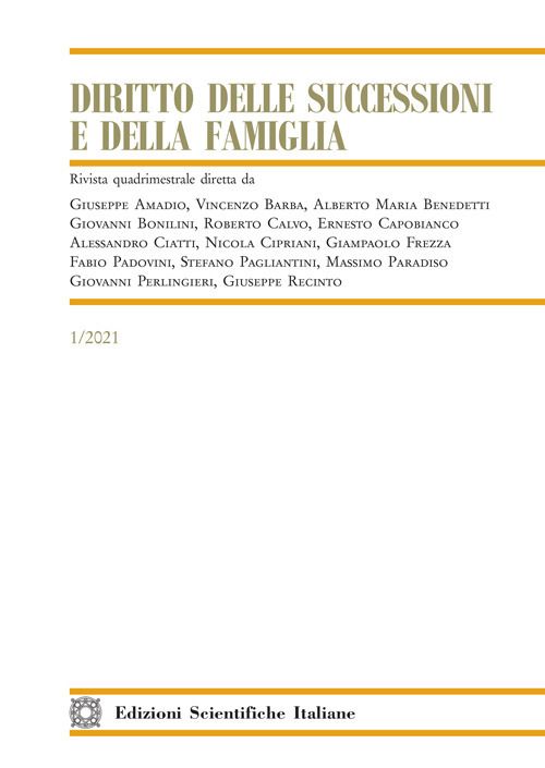 Diritto delle successioni e della famiglia (2021). Vol. 1
