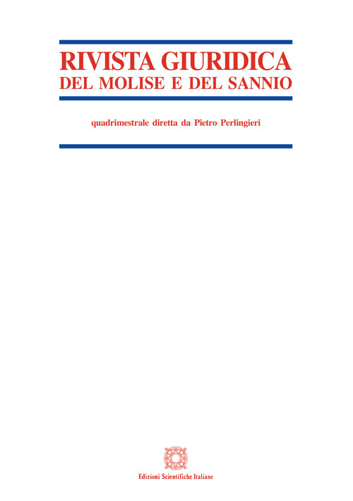Rivista giuridica del Molise e del Sannio (2021). Vol. 1
