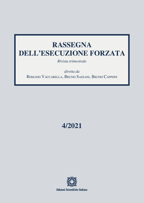 Rassegna dell'esecuzione forzata (2021). Vol. 4