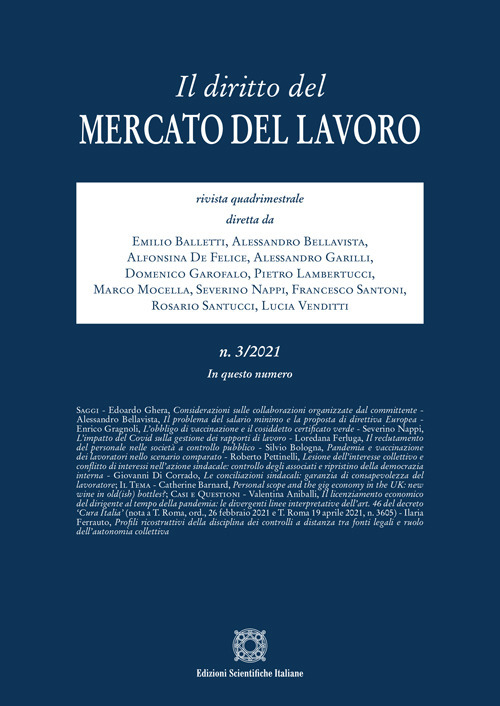 Il diritto del mercato del lavoro (2021). Vol. 3