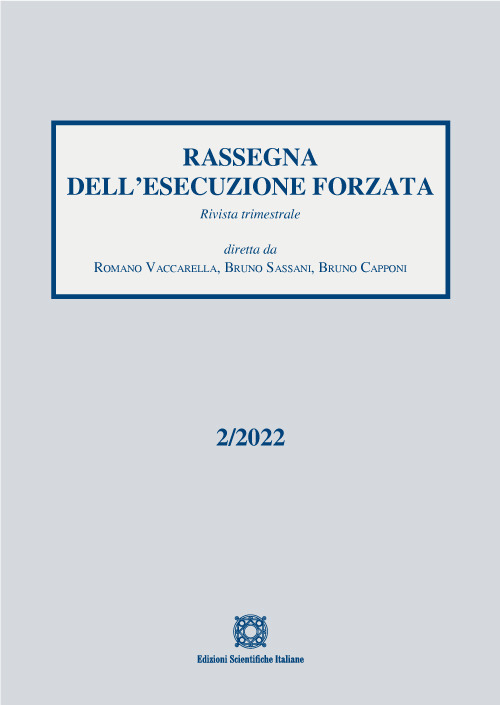 Rassegna dell'esecuzione forzata (2022). Vol. 2